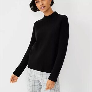 Ann Taylor Cuffed Mock Neck Sweater